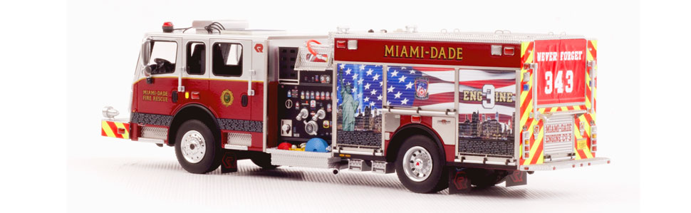 Fire Replicas Miami Dade Fire Rescue Engine 3 911 Tribute Rosenbauer