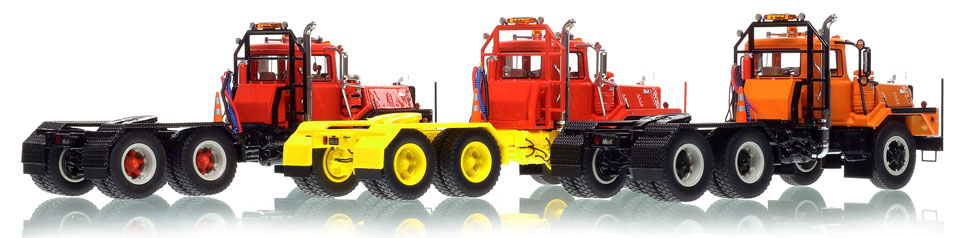 Mack DM 800 tractors with auxiliary tanks